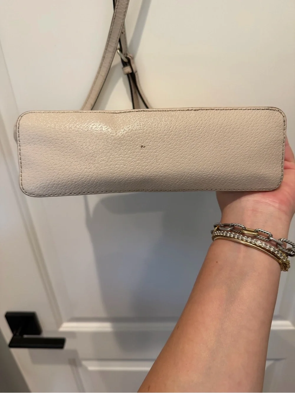 kate spade Cream Crossbody with Blush Trim and Adjustable Strap
